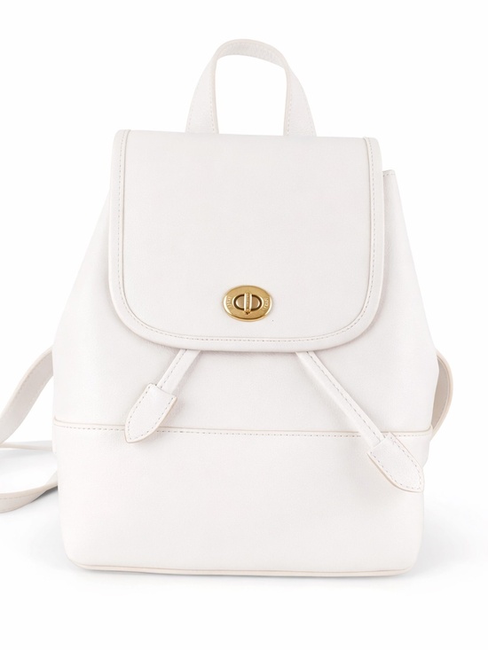 Coach Handbags - Coach Turnlock Leather Backpack White Classic Gold Hardware NWOT Clean Condition